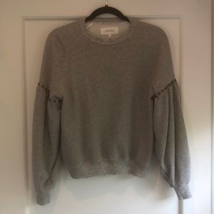 The Great gray puff sleeve sweatshirt